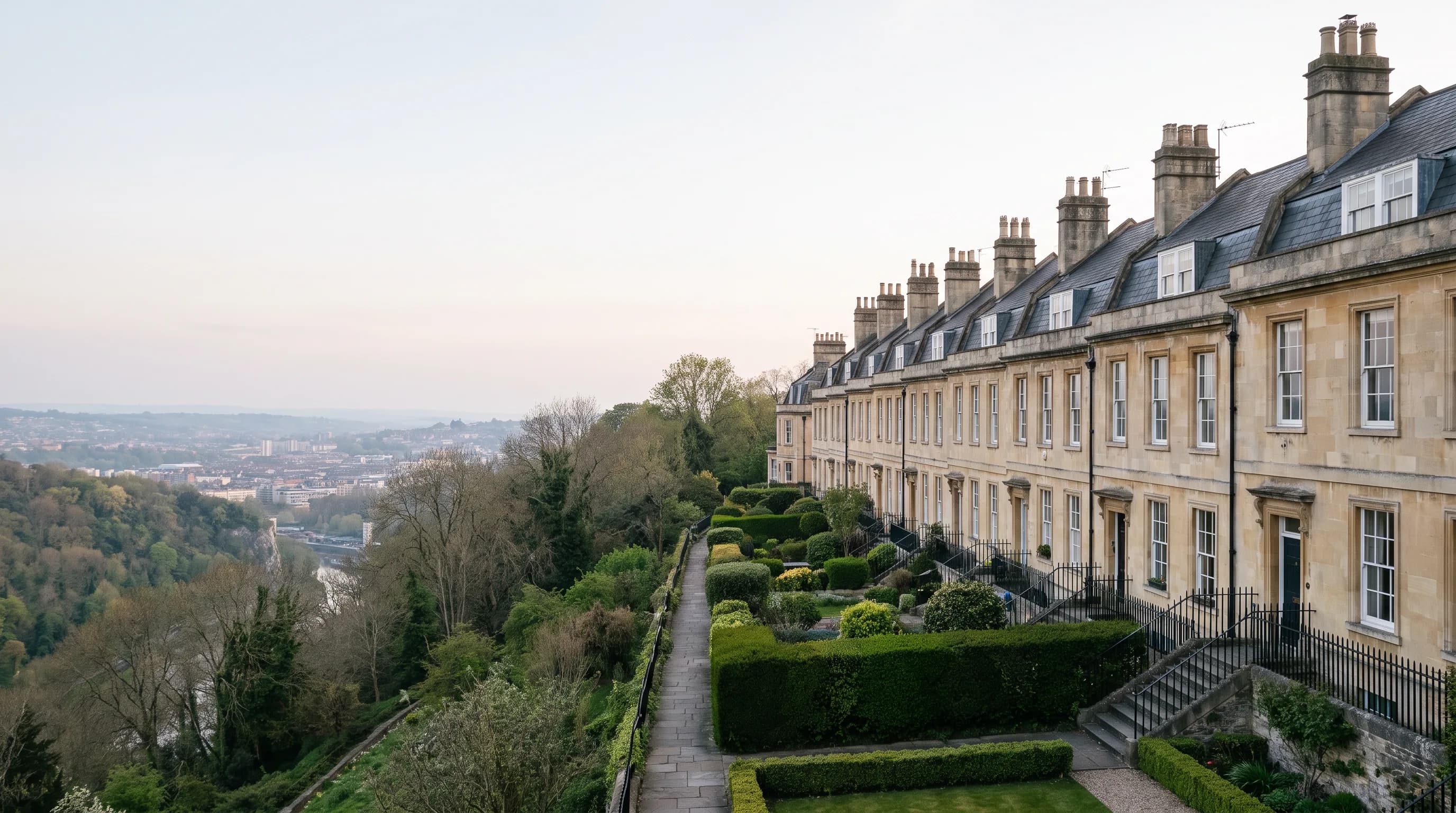 Rooftops across Clifton, Bristol.